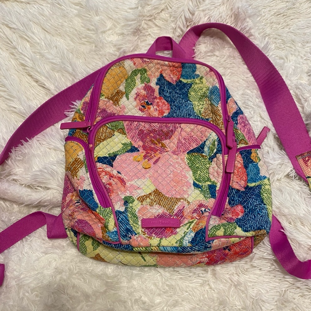 Vera Bradley floral quilted small backpack